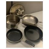 CUISINART FRYING PAN, BIALETTI PAN, SAUCE POT