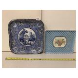 METAL AND MELAMINE DECORATIVE SERVING TRAYS, MADE