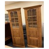 SET OF MATCHED CORNER CABINETS 76X29X14 4 SHELF