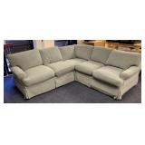 GREEN SECTIONAL SOFA VERY CLEAN 176" L X 30" H X38