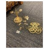 BRASS TRIVET, ANGEL CANDLE CHIMES