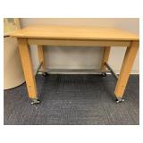 INDUSTRIAL STYLE ROLLING TABLE COMMERCIAL GRADE