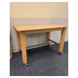 INDUSTRIAL STYLE ROLLING TABLE COMMERCIAL GRADE
