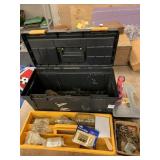LARGE PLASTIC TOOLBOX WITH LIFT OUT TRAY,