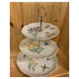LENOX BUTTERFLY MEADOW 3 TIER PLATE
