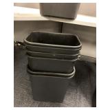 SEVEN GALLON BRIGHTON WASTE CANS SET OF SEVEN