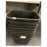 SEVEN GALLON BRIGHTON WASTE CANS SET OF SEVEN