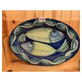 FISH PLATTER 1996 HAND PAINTED BY RIA