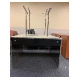 2 DRAWER DISPLAY TABLES W/ REFLECTIVE FINISH