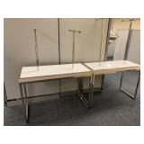 STORE DISPLAY TABLES W/ TOP HANGERS FOR PURSES