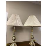 PAIR OF MODERN LAMPS W/ PLEATED SHADES