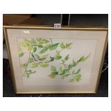 WATERCOLOR BY CLAIRE HAMLIN 98, 2 VINTAGE GOLD