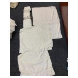 4 HUGE WHITE BATH SHEETS, 3 REGULAR SIZE BATH