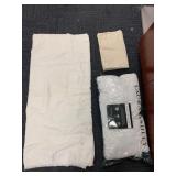 WHITE FRINGED QUEEN/KING BEDSPREAD, KING SIZE