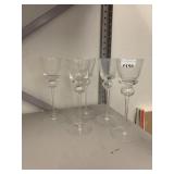 5 LONG STEM BALL CENTER WINE GLASSES