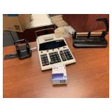 VICTOR 123-0 CALCULATOR & TWO HOLE PUNCHES