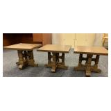 3 MCM 20" X 20" SQUARE HEAVY BASE SIDE TABLES