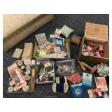 SEWING SUPPLIES AND PIN QUILL