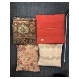 4 PILLOWS HAND MADE WITH BUTTONS