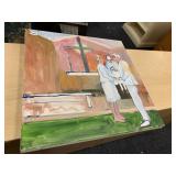 CHAPEL SCENE ORIGINAL OIL ON CANVAS