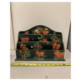 HAND PAINTED STRAWBERRY DESK ORGANIZER