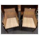 CANED BACK & SIDES CHAIRS SOME DAMAGE, TIMES 2
