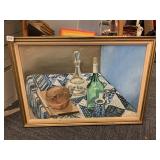 STILL LIFE PAINTING SIGND MJH 78, 23 H X 33 W,