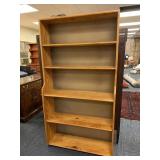 5 TIER WOOD SHELF SET BACK 16X37X68