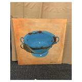 CAROL GIBBS OIL ON CANVAS KITCHEN STRAINER 12X16