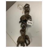 WOODEN ELEPHANT CHAIN, HAND CARVED