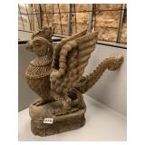 WOODEN GRIFFON, SMALL CRACK IN WOOD