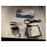 TRINKET BOX, HEAD LAMP, 2.50 READING GLASSES,