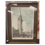 PRINT ROYAL LIBRARY 1980 FRAMED 16 X 22