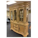 FANCY 2 PIECE BREAKFRONT CHINA 86" H X 64.5" W X