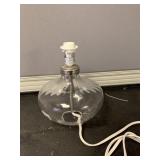 GLASS BOTTOM TABLE LAMP
