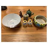 BOWLS, SALT & PEPPER SHAKERS, BELL, ETC.