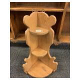 WOODEN CORNER WALL SHELF 23 H X 13 W X 8 D