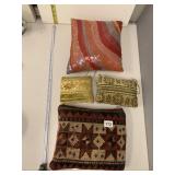 SMALL VELVET DECORATIVE PILLOWS, TAPESTRY THROW