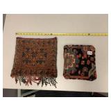 2 SMALL TAPESTRY ACCENT PILLOWS