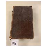 HOLY BIBLE WITH LEATHER BOUND COVER, DATES OF
