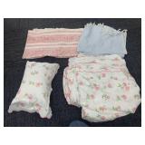 SHEETS, SMALL PILLOW, BABY BLANKET