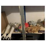 FAKE MUMMY ARM YARD STAKES, ONE MISSING MIDDLE