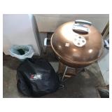 COPPER TONE WEBER CHARCOAL GRILL WITH COVER