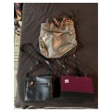 LIZ CLAIBORNE PURSE, PRISTINE FELT PLAID LINED