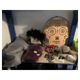 HALLOWEEN Dï¿½COR, BURGUNDY TOOLE, GRAY SILKY