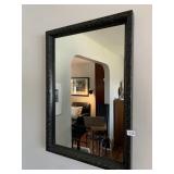 BLACK WOOD FRAME MIRROR 32" H X 22" W