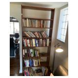 TEAK BOOKSHELF 36" W X 88" H X 9.5" D
