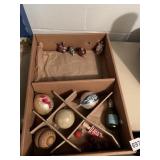 MINI BLOWN GLASS WOODLAND CREATURE ORNAMENTS,