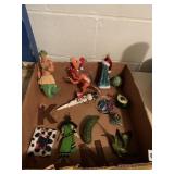 LARGE MERMAN ORNAMENT, BLOWN GLASS DINOSAUR,