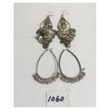 TWO PAIR LARGE BOHO HOOP EARRINGS